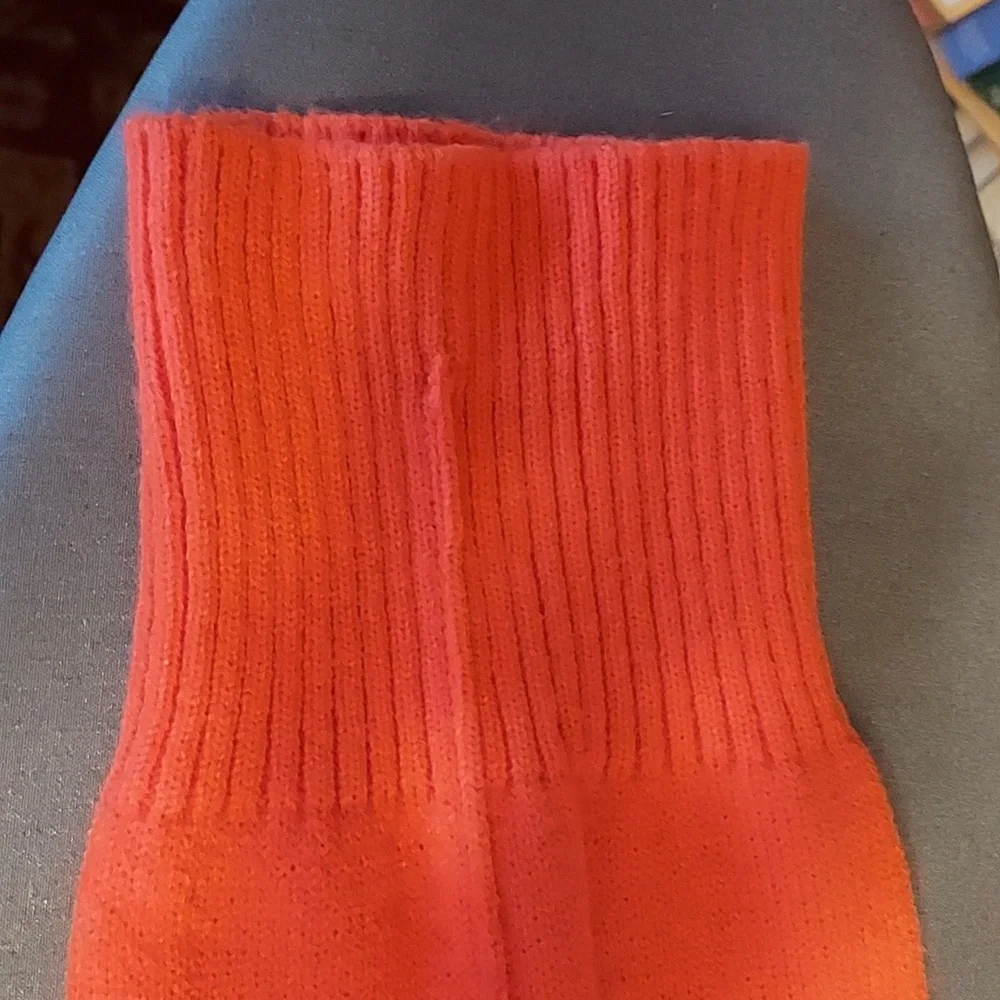 Orange Mock Neck Turtleneck Sweater Long Sleeve Size L